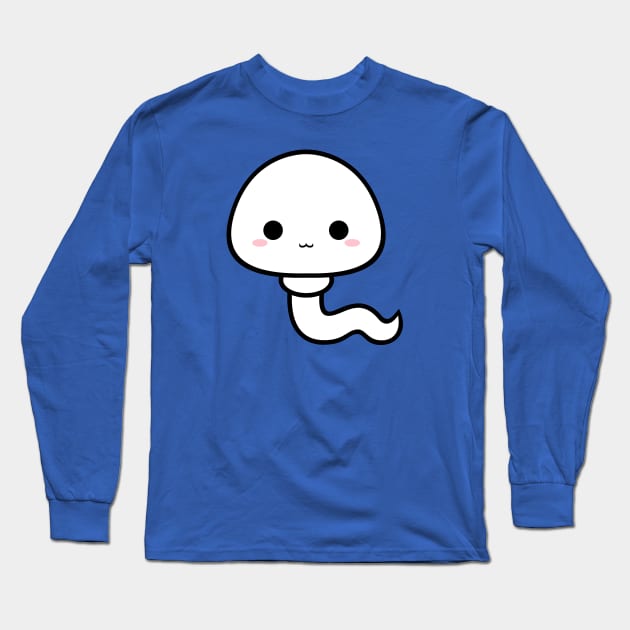 Cute Kawaii Sperm Long Sleeve T-Shirt by alien3287